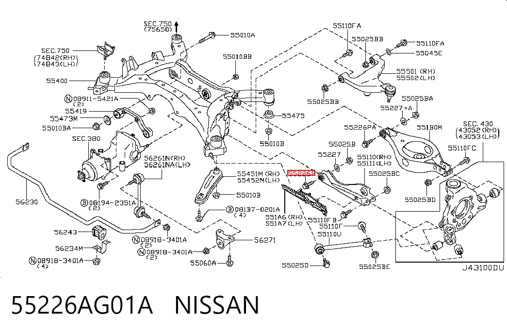 55226AG01A Nissan/Infiniti