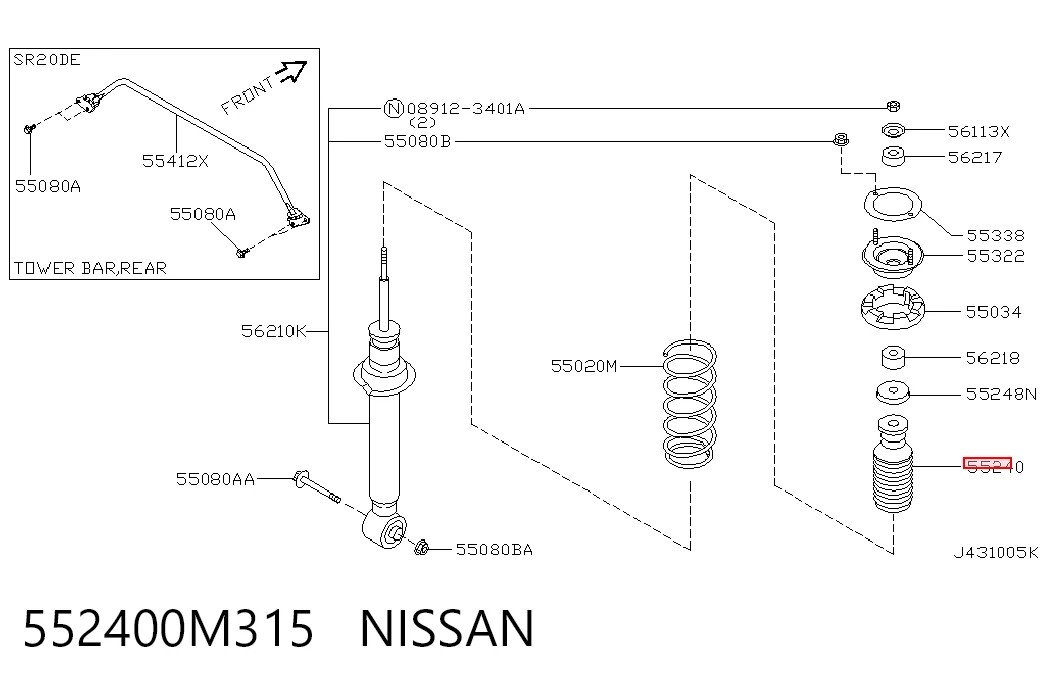 Almohadilla de tope suspensión & guardapolvos amortiguador Nissan Almera I hatchback (N15) (1995 - 2000) precio, desde 11,70 EUR