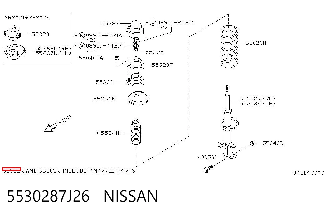 5530287J26 Nissan/Infiniti