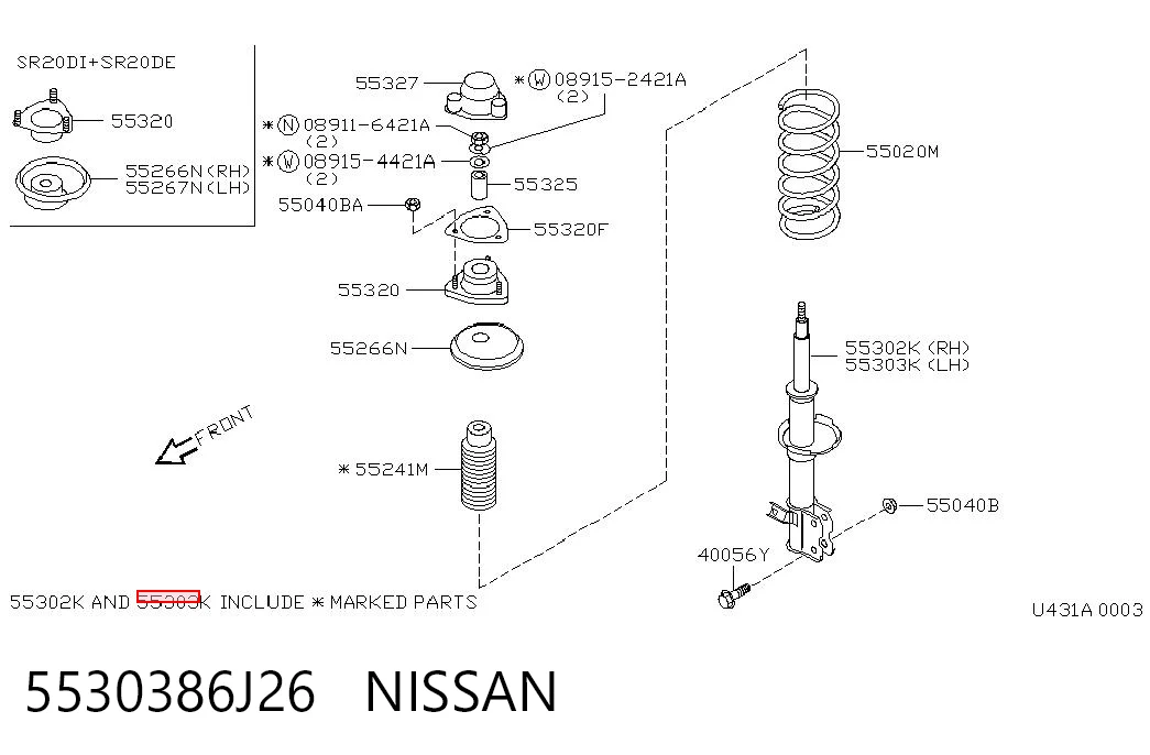 5530386J26 Nissan/Infiniti
