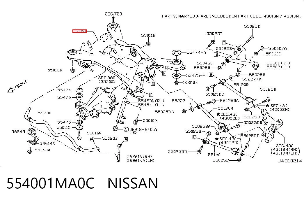 554001MA0C Nissan/Infiniti