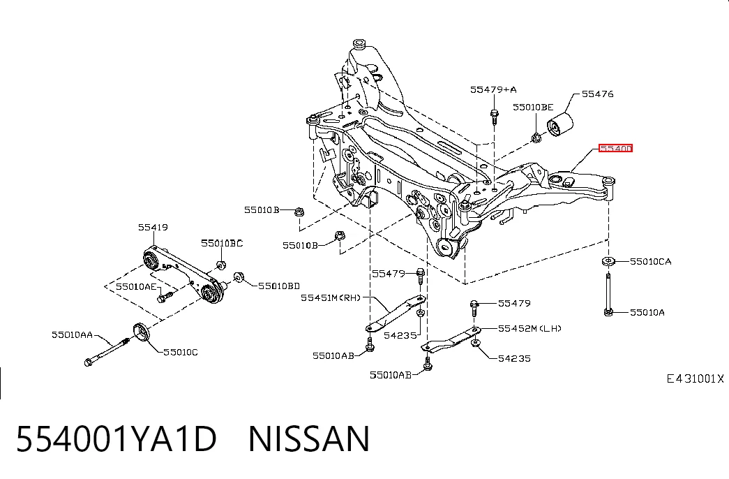 Puente trasero para Nissan Qashqai +2 I J10