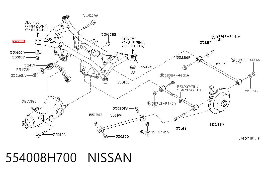 554008H700 Nissan/Infiniti
