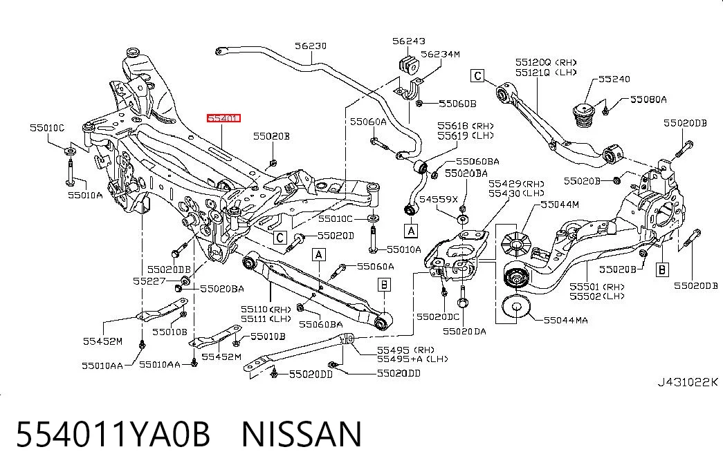 Puente trasero para Nissan Qashqai I J10