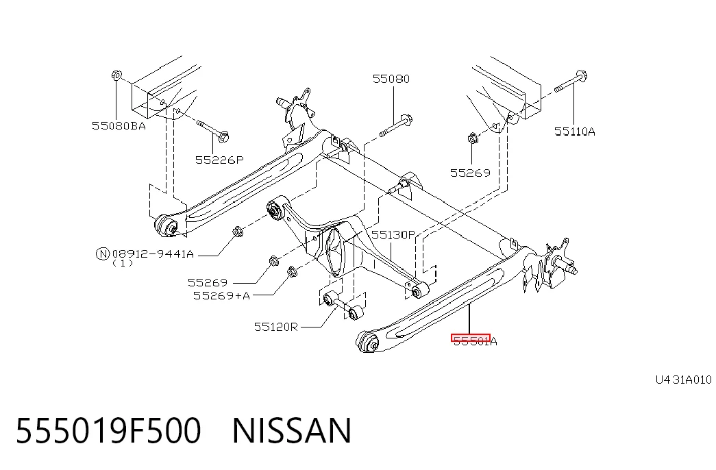 Puente trasero para Nissan Almera II N16