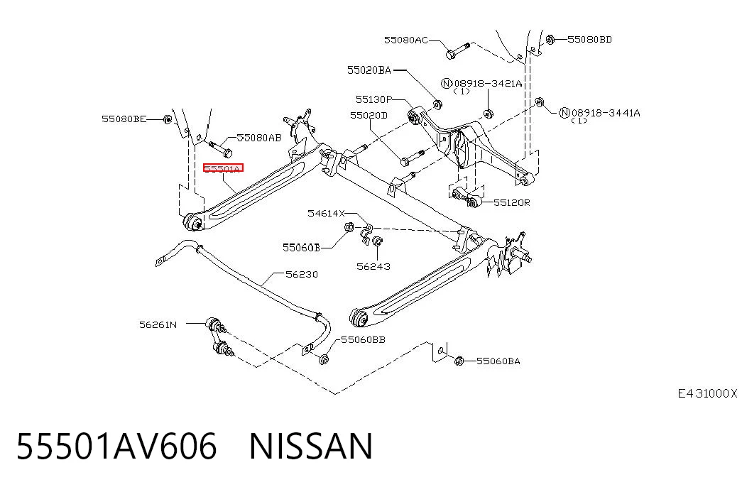 Comprar Subchasis trasero soporte motor Nissan Primera  P12 a bajo precio