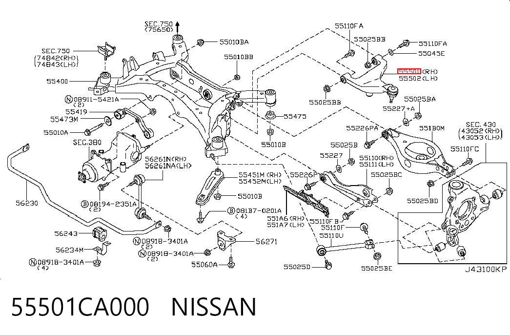 55501CA000 Nissan/Infiniti