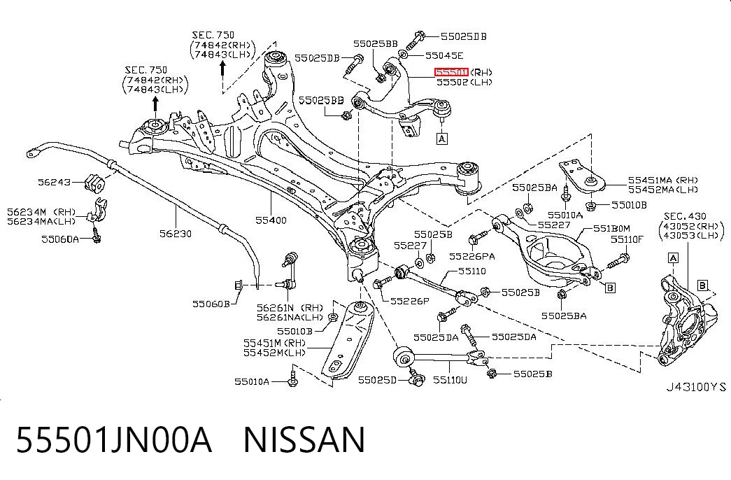 55501JN00A Nissan/Infiniti