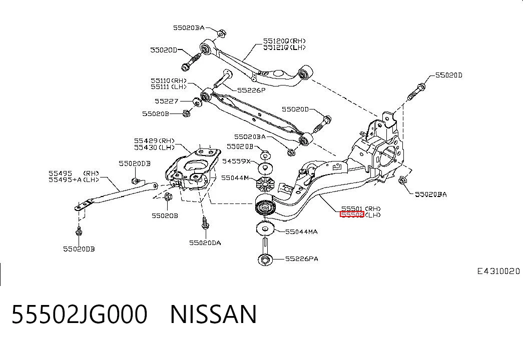 55502JG000 Nissan/Infiniti