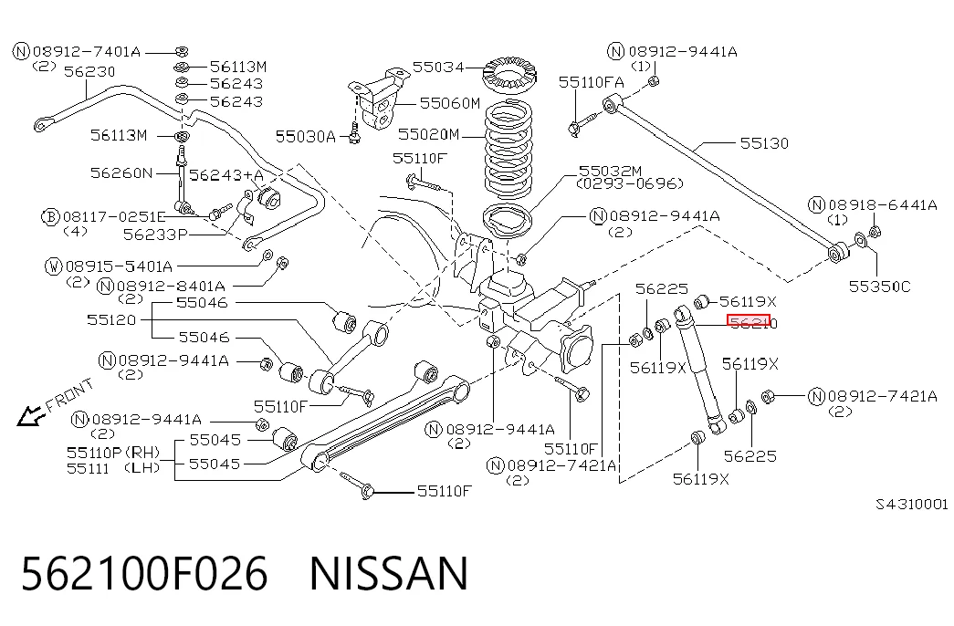 562100F026 Nissan/Infiniti
