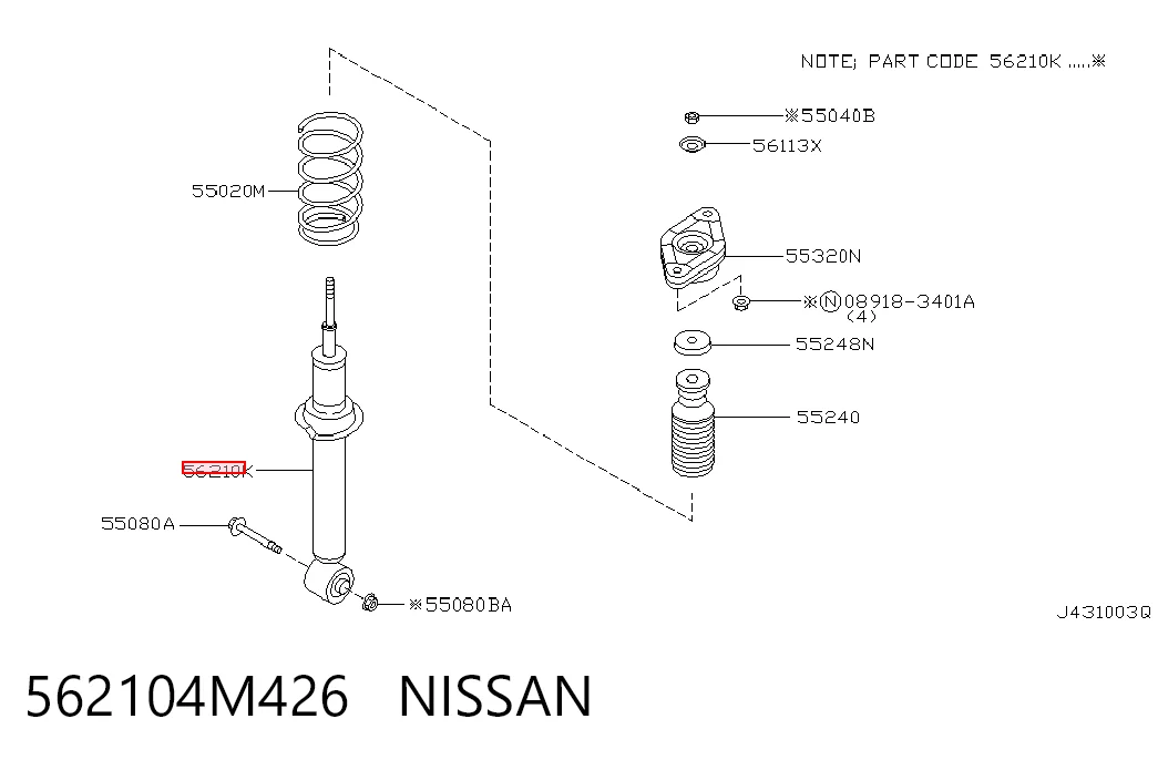 Amortiguadores traseros Nissan Almera  (B10RS)