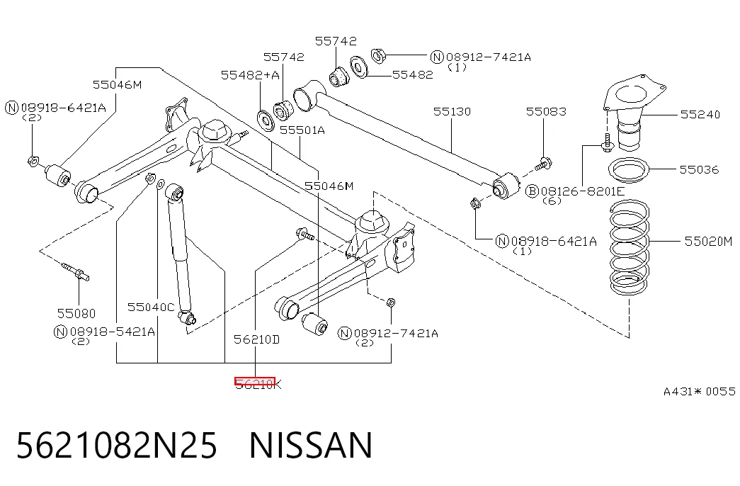 Comprar Amortiguador trasero Nissan Primera  W10 a bajo precio