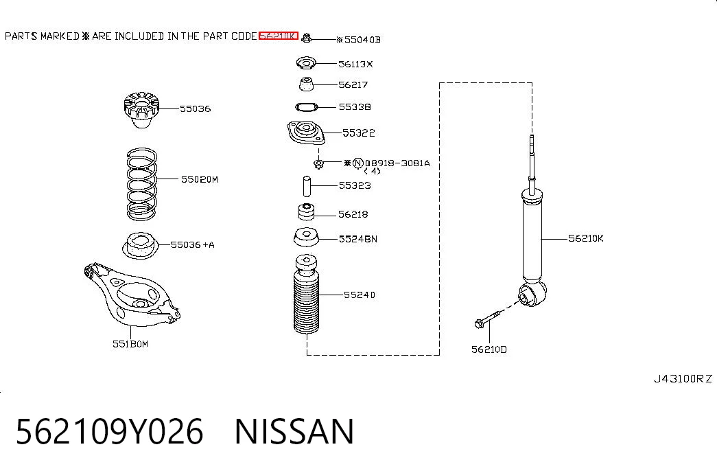 562109Y026 Nissan/Infiniti
