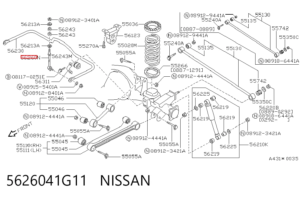 Gomas de barra estabilizadora Nissan Terrano I SUV comprar en España