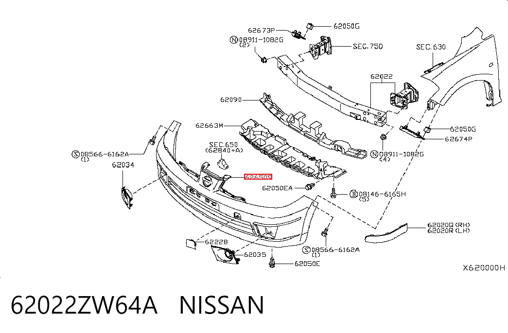 Comprar Parachoques delantero Nissan Tiida  C11X a bajo precio