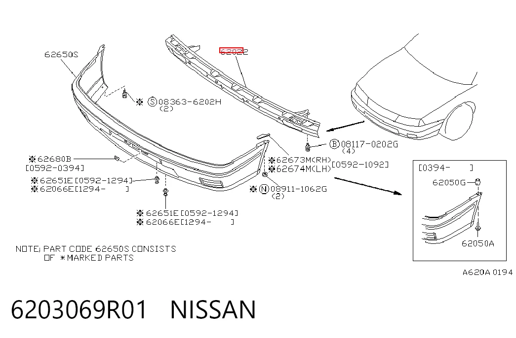 Comprar Refuerzo de parachoques delantero Nissan Sunny III Y10 a bajo precio