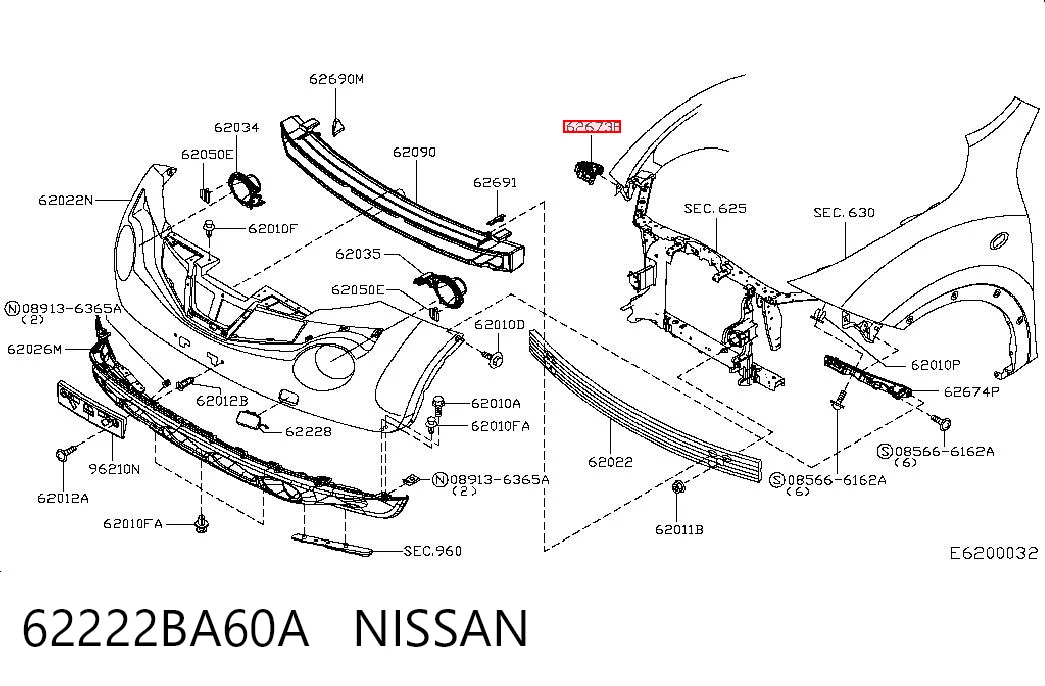 62222BA60A Nissan/Infiniti