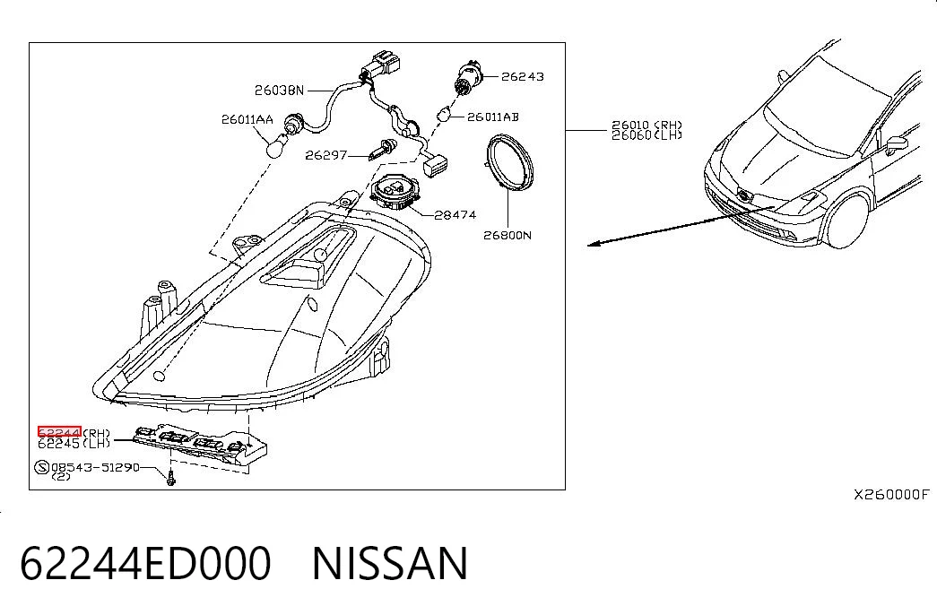 62244ED000 Nissan/Infiniti
