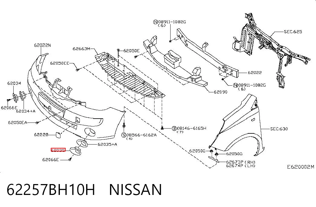 62257BH10H Nissan/Infiniti