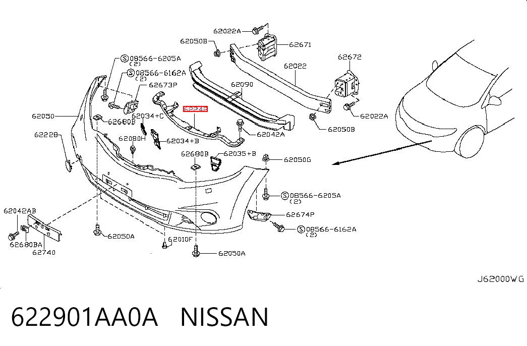 622901AA0A Nissan/Infiniti