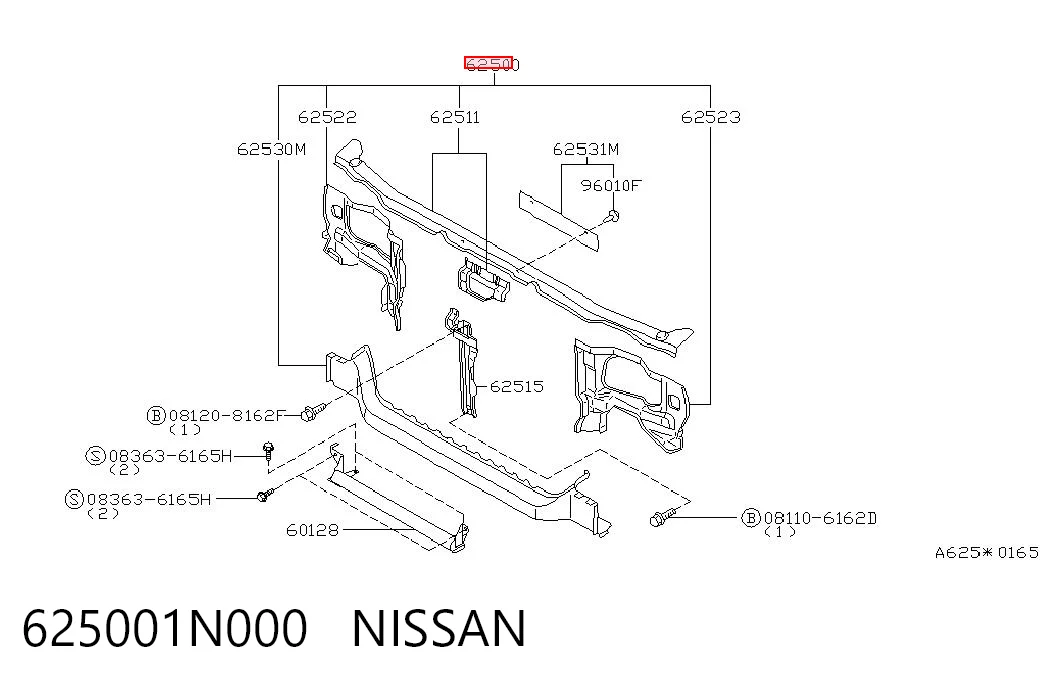  Soporte de radiador Nissan Almera 1
