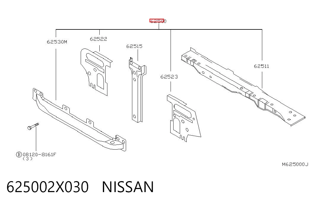 Soporte de radiador para Nissan Terrano R20