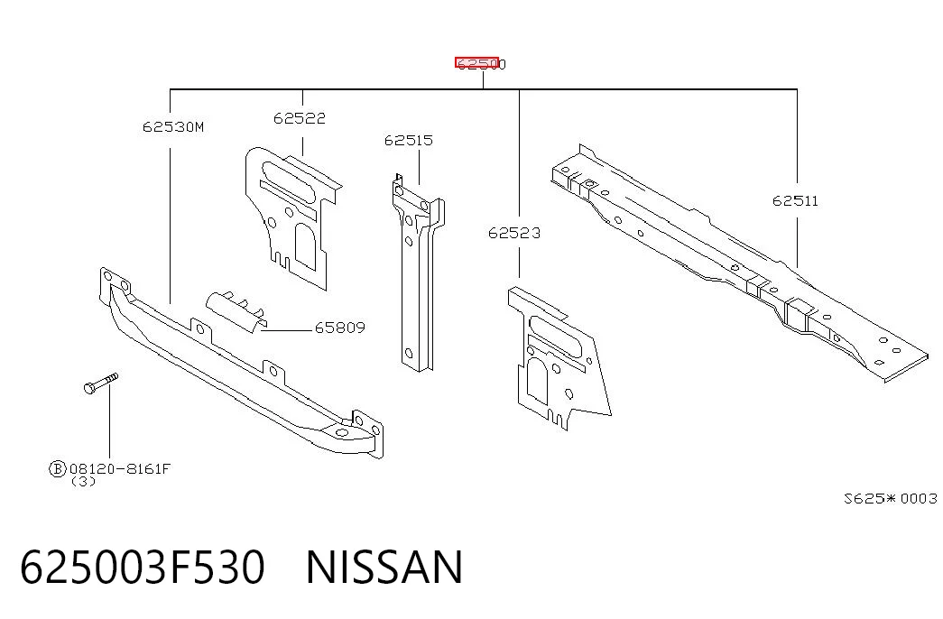 Comprar Panel de soporte del radiador y montaje de faros Nissan Terrano II R20 a bajo precio