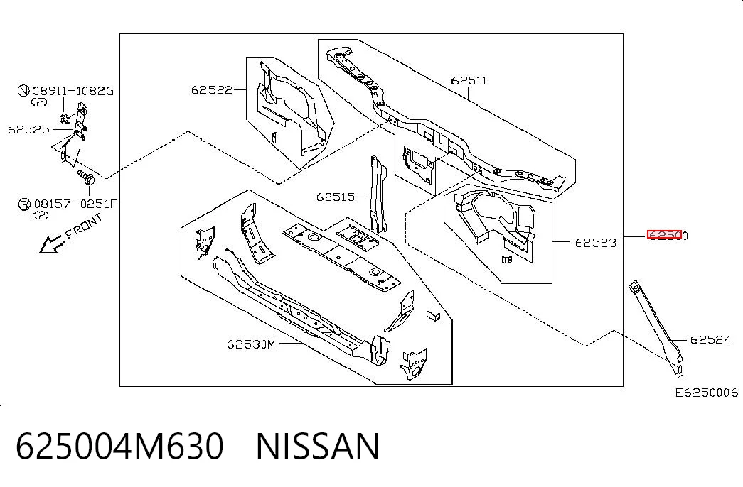 Comprar Panel de soporte del radiador y montaje de faros Nissan Almera II N16 a bajo precio