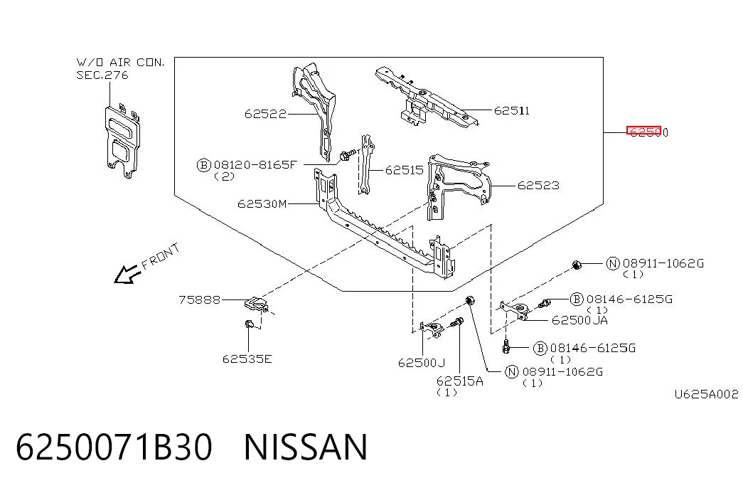 Comprar Panel de soporte del radiador y montaje de faros Nissan Micra K11 a bajo precio