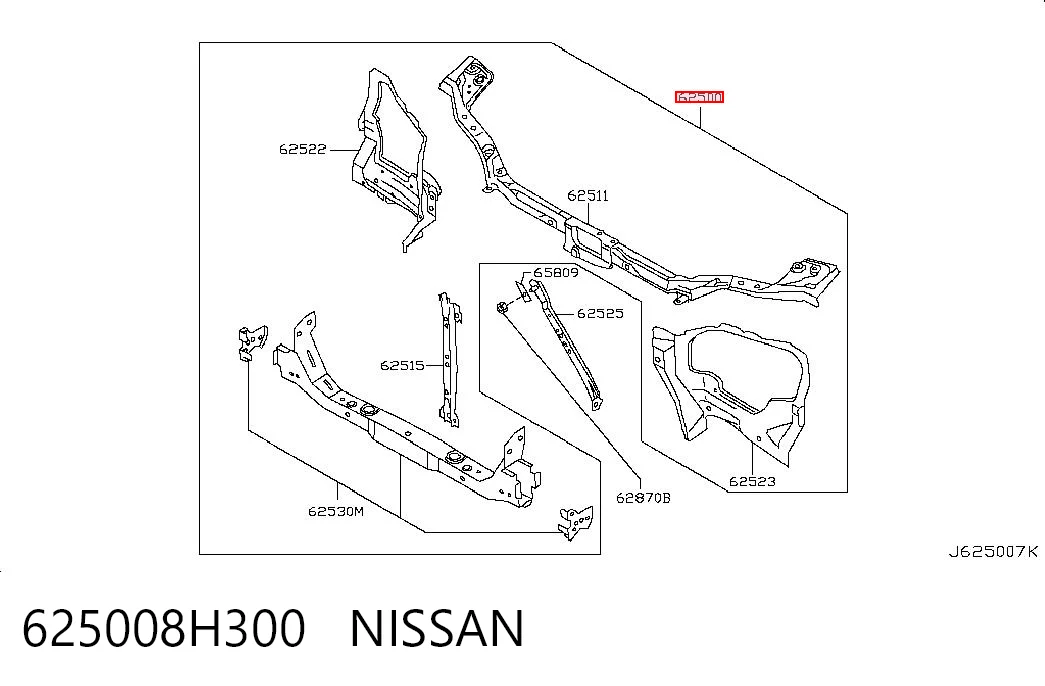 Comprar Panel de soporte del radiador y montaje de faros Nissan X-Trail  T30 a bajo precio