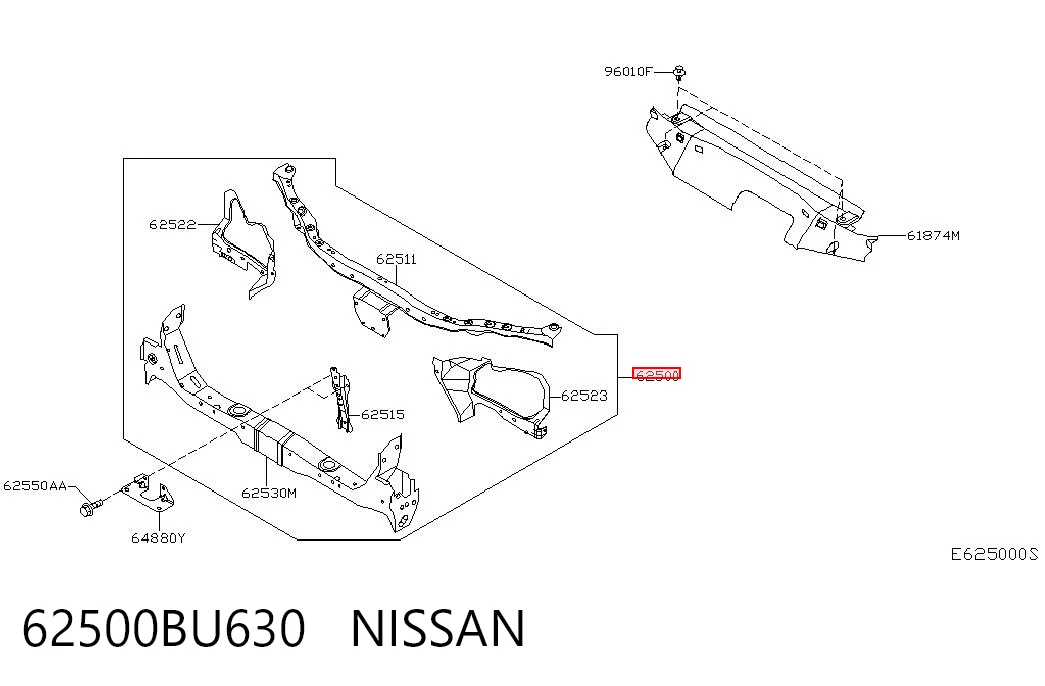 Panel de soporte del radiador y montaje de faros Nissan Primera sedán (P12) (2002 - 2008) precio, desde 96,51 EUR