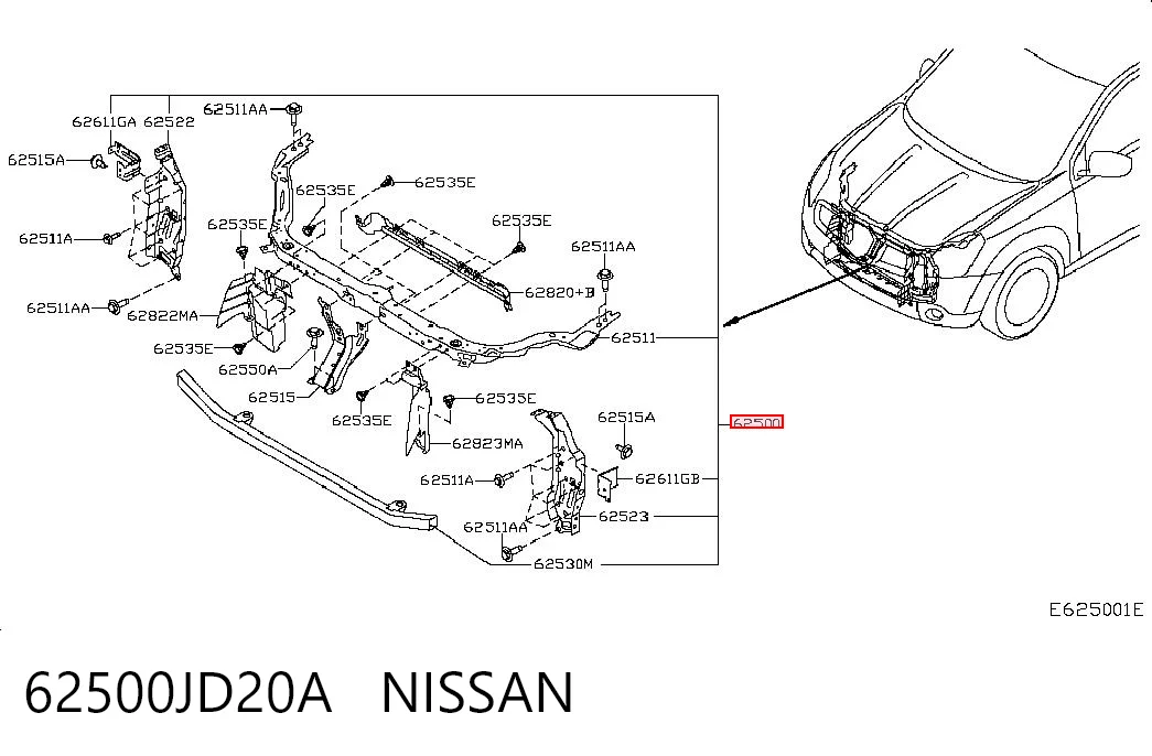 62500JD20A Nissan/Infiniti