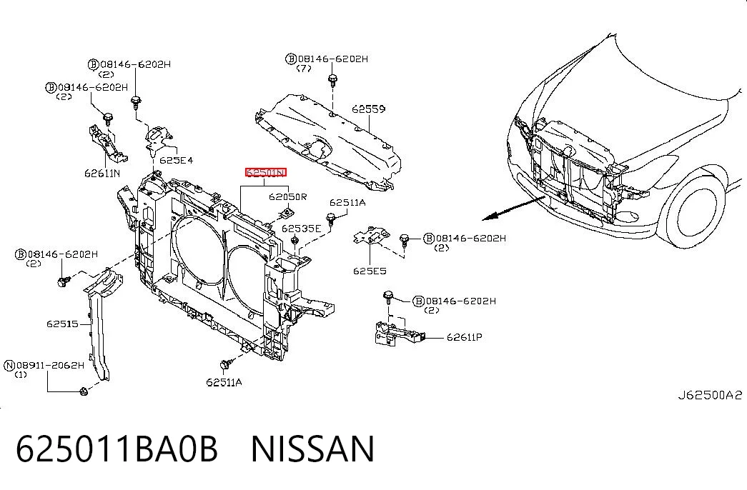 625011BA0B Nissan/Infiniti