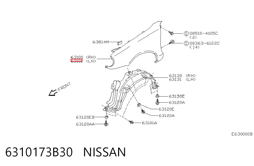  Aleta delantera izquierda Nissan Micra 