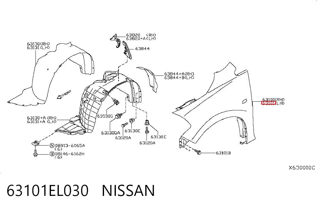 Comprar Aleta delantera izquierda Nissan Tiida C11X a bajo precio