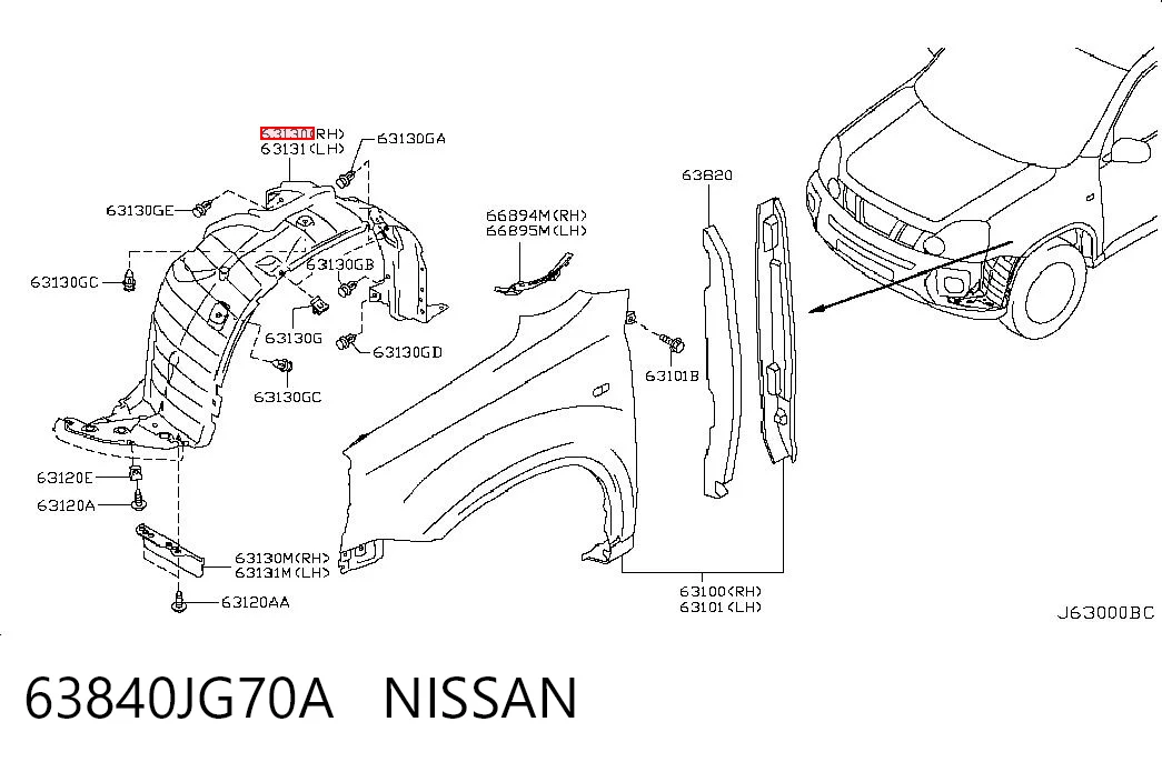 Comprar Paso de rueda delantero derecho Nissan X-Trail  T31 a bajo precio