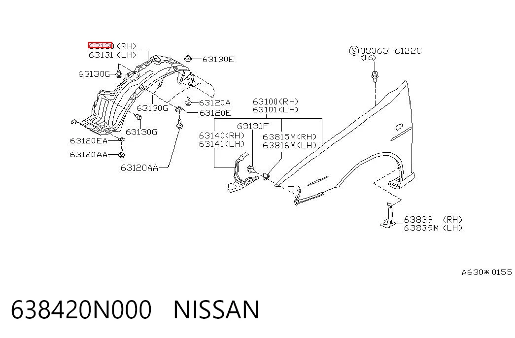 Paso rueda delantero derecho para Nissan Almera I N15
