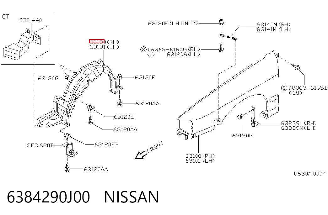 Comprar Paso de rueda delantero derecho Nissan Primera  P10 a bajo precio
