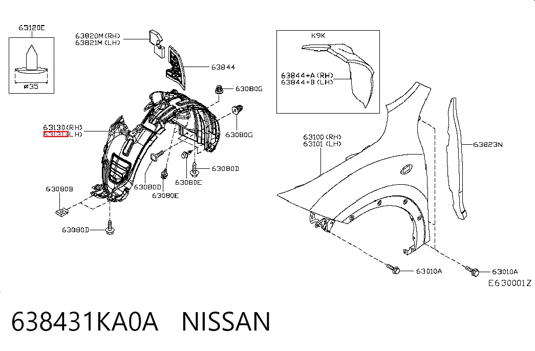 638431KA0A Nissan/Infiniti