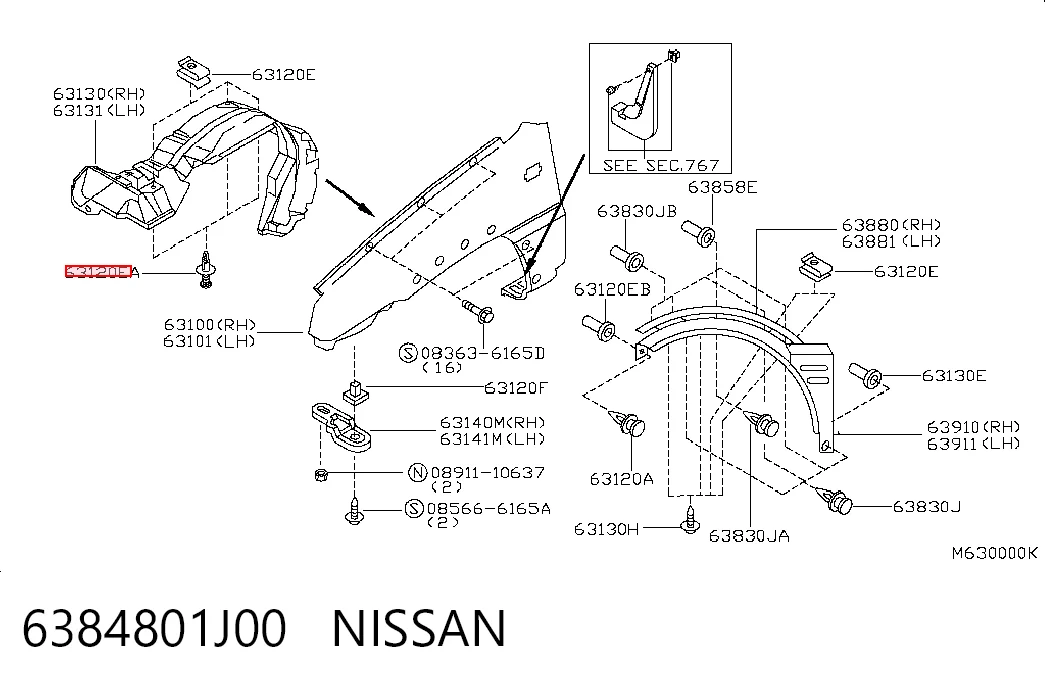 6384801J00 Nissan/Infiniti