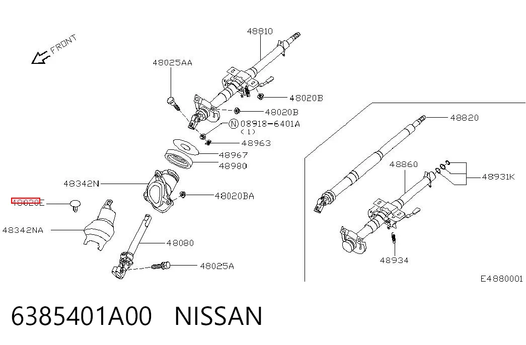 6385401A00 Nissan/Infiniti Clip de fijación del guardabarros delantero