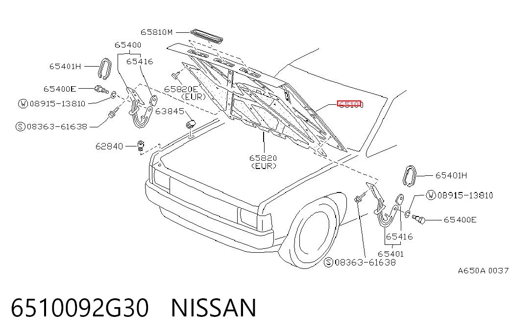 Capó del motor Nissan Terrano I SUV (WD21) (1986 - 1995) precio, desde 271,52 EUR