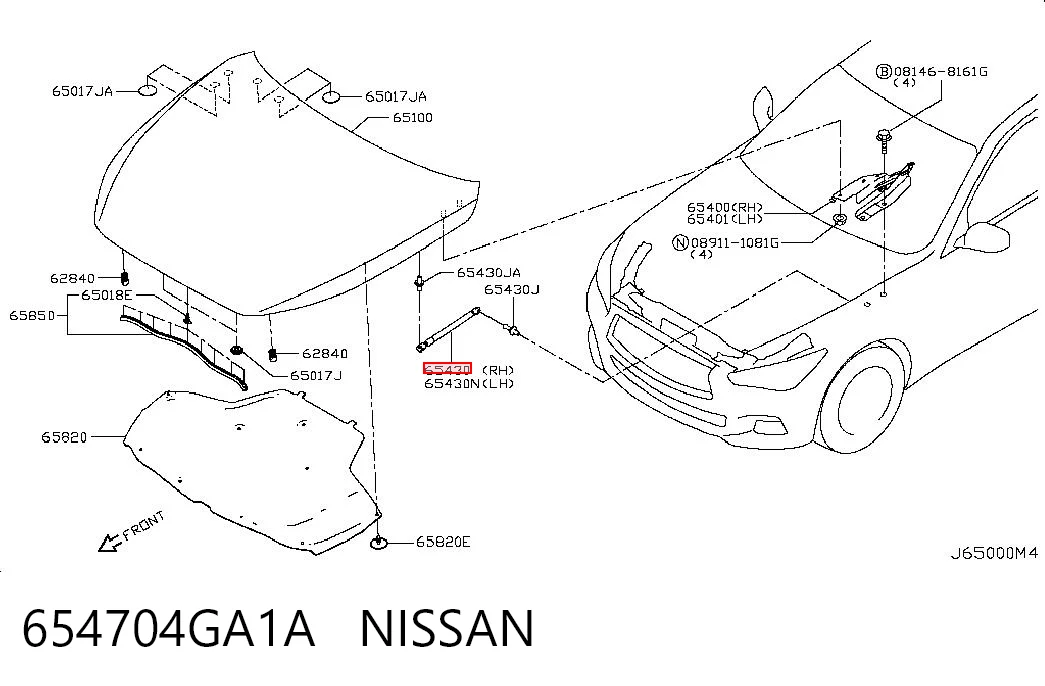 654704GA1A Nissan/Infiniti