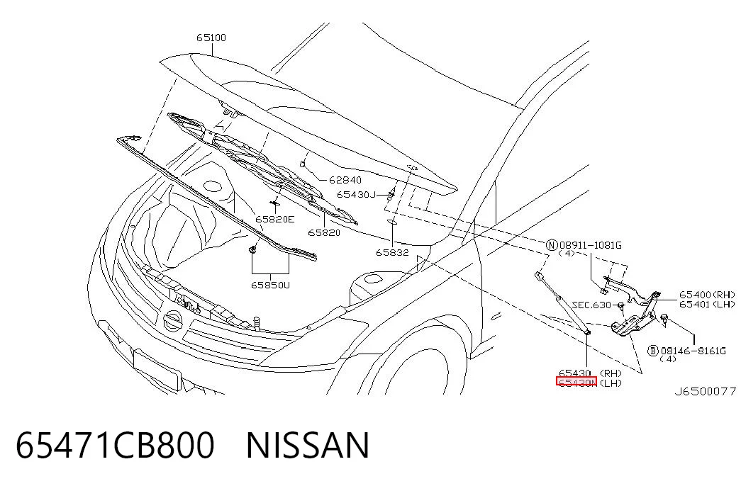 65471CB800 Nissan/Infiniti