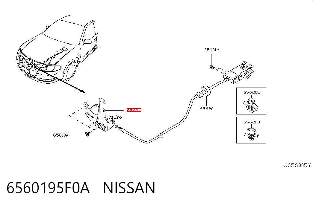 Comprar Cerradura del capó Nissan Almera B10RS a bajo precio