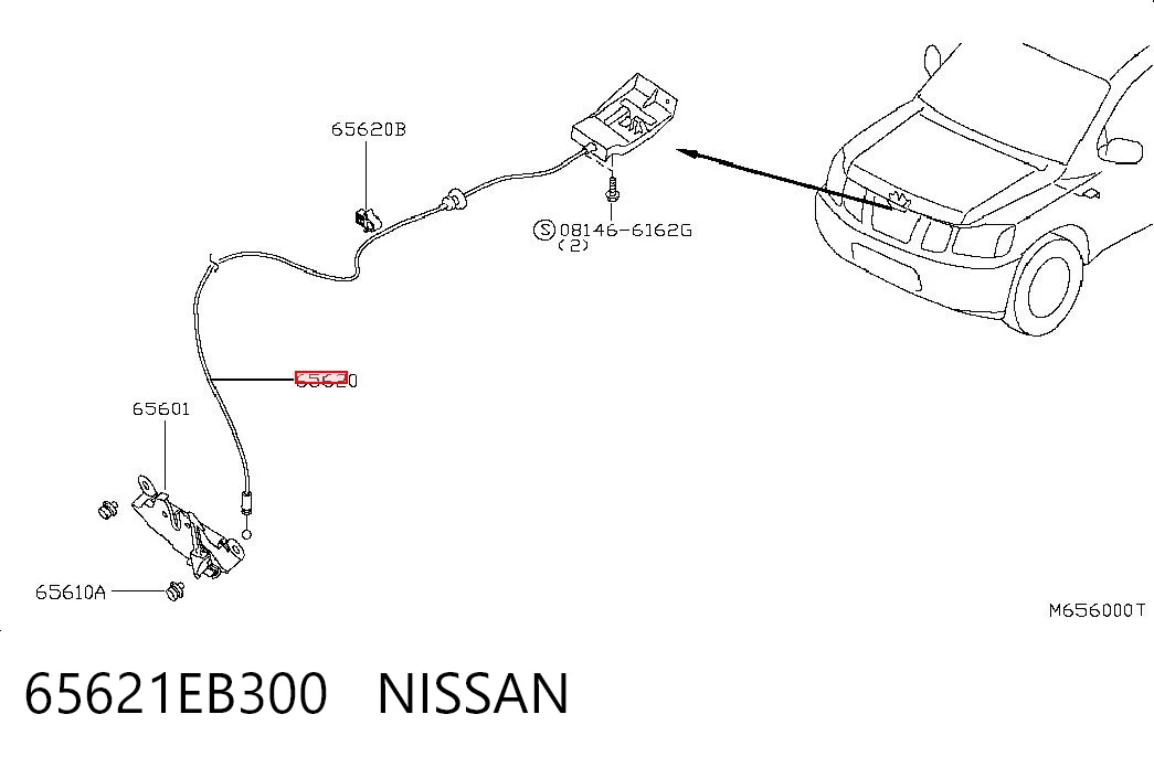 Comprar Cable de apertura del capó Nissan Navara  D40 a bajo precio