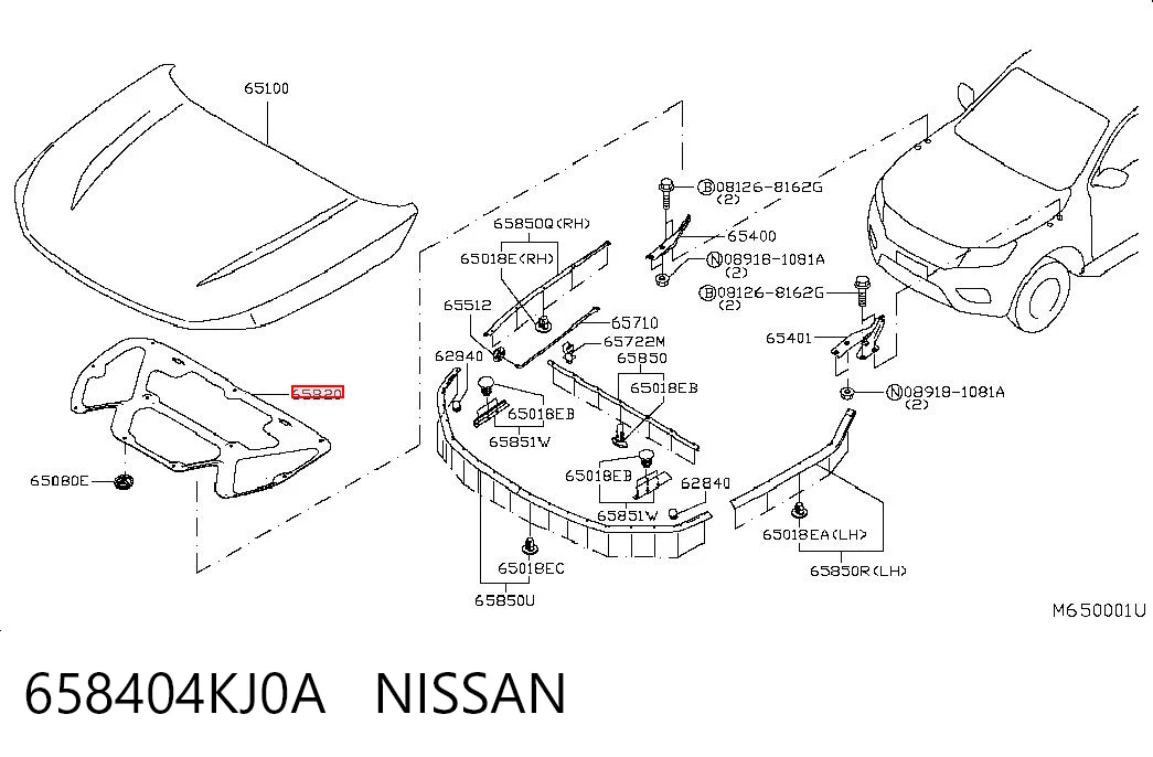Comprar Aislamiento acústico del capó Nissan Navara D23, D23T a bajo precio