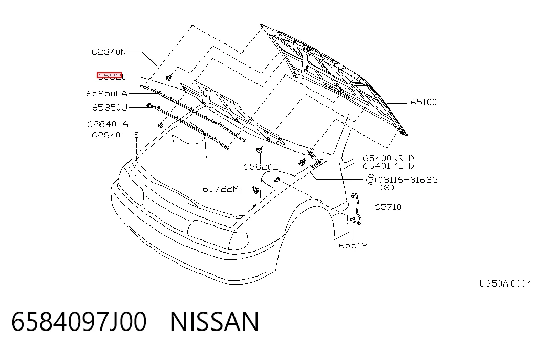 Comprar Aislamiento acústico del capó Nissan Primera P10 a bajo precio