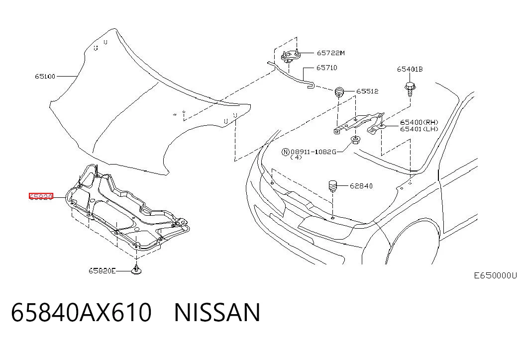 Comprar Aislamiento acústico del capó Nissan Micra K12 a bajo precio