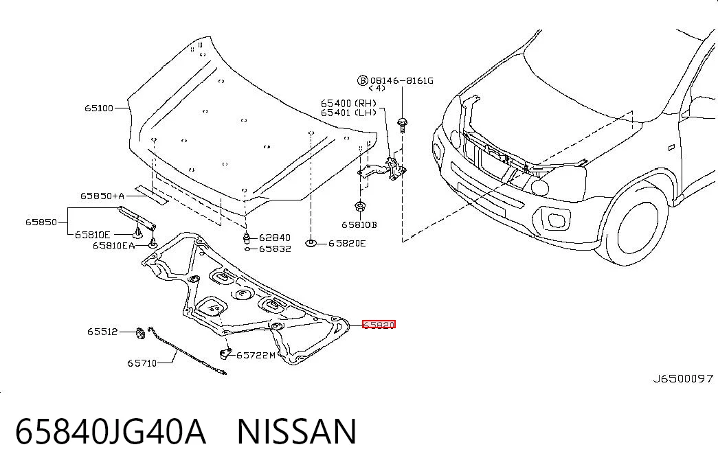 Aislamiento del Capó para Nissan X-Trail T31